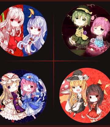 【东方progect】 CP徽章一套