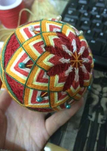 和风手鞠球挂件