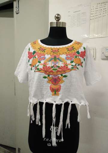 花草动物福寿纹手绘衣服