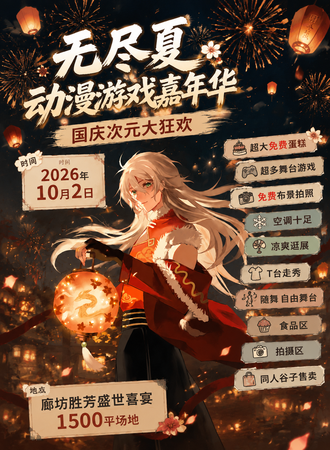 廊坊·胜芳无尽夏动漫游戏嘉年华国庆次元大狂欢